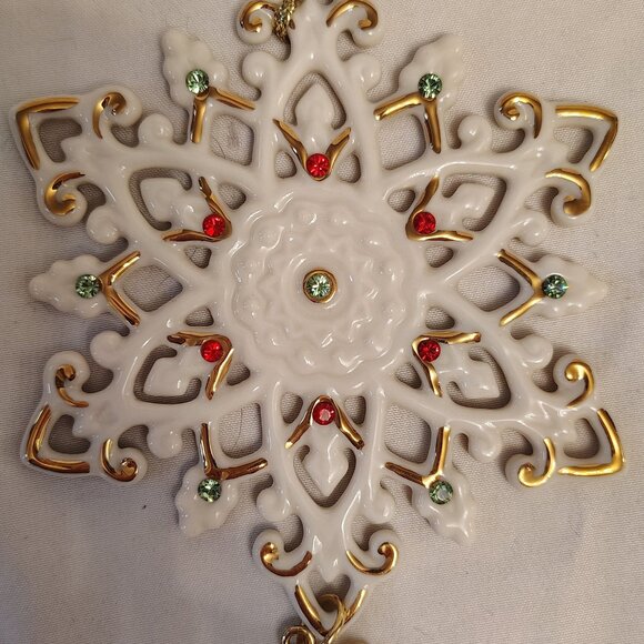 LENOX American By Design 2012 China Snowflake Ornament - Picture 1 of 10